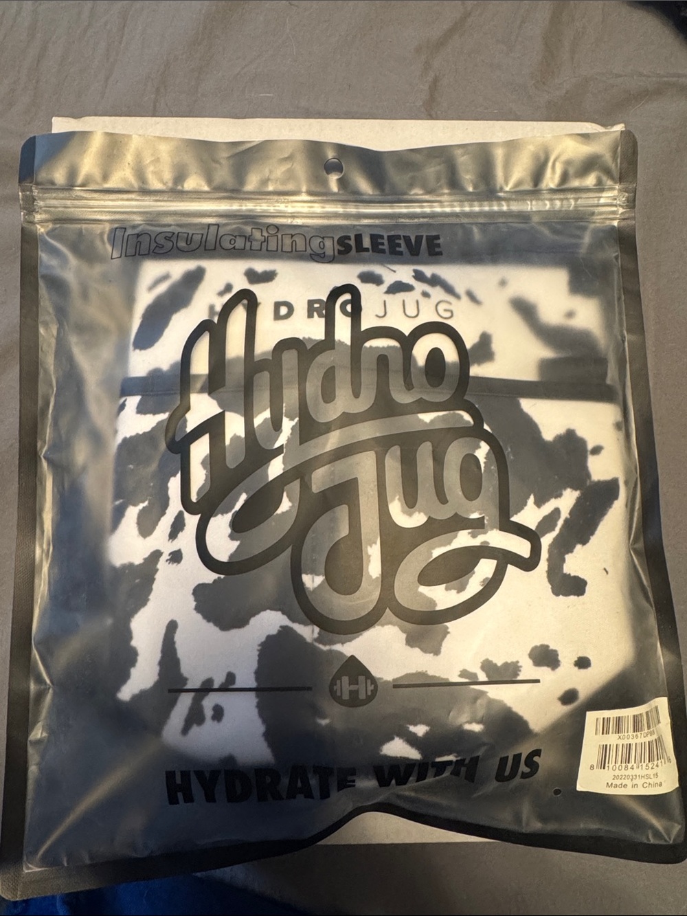 HydroJug Insulating Sleeve - Black & White Pattern